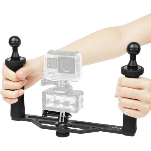  SHOOT Aluminium Alloy Underwater Video Light Stabilizer Tray for GoPro OSMO and Any Other Camera with 1/4 inch Screw Hole