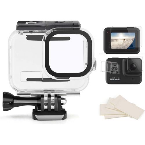  SHOOT Waterproof Housing Shell for GoPro Hero 8 Black,Diving Protective Housing Case with Tempered Screen Film and Anti-Fog Insert for GoPro Hero 8