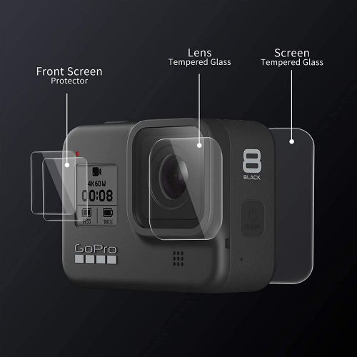  SHOOT Waterproof Housing Shell for GoPro Hero 8 Black,Diving Protective Housing Case with Tempered Screen Film and Anti-Fog Insert for GoPro Hero 8