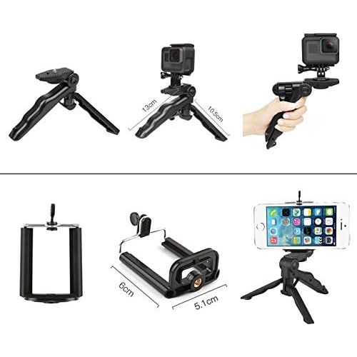  SHOOT Must Have Accessories Kit with Monopod for OSMO Action Camera GoPro Hero 9 8 HERO7 Black Silver White/6/5/4/3+/3/5 Session/Hero(2018)/Fusion Campark AKASO DBPOWER Crosstour C