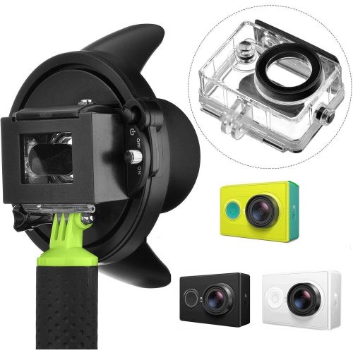  SHOOT Underwater Dome Port for GoPro Hero 7 6 5 Black with Float Grip Waterproof Case Sunshade Lens Dome Go Pro 6 5 7 Accessory