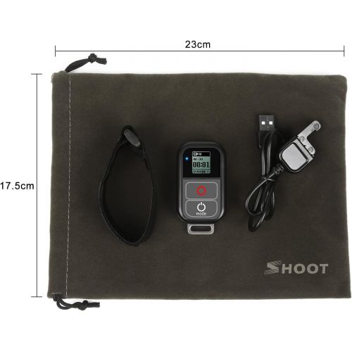  SHOOT Smart Remote Control(Waterproof 2m) for GoPro Hero 8,7 Black,6,5,4,3,3+,2,1, Hero + LCD, 4 Session, 5 Session,LCD Screen,Wi-Fi,Wirless,Built-in 500mah Battery Must Have Acces