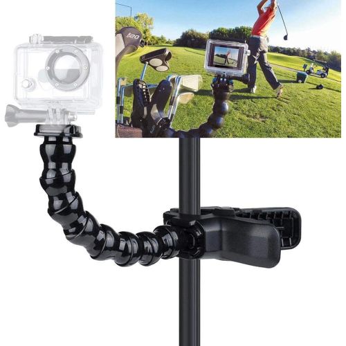  SHOOT Jaws Flex Clamp Mount with Adjustable Gooseneck Clip for GoPro Hero 10 9 8 7 Black Silver White 6 5 4 3+ 3 DJI Osmo Action Camera Accessories