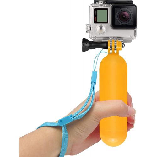  SHOOT Floating Hand Grip Handle Stick Bobber Floaty Handheld Monopod for GoPro Hero 9 8 7 Black Silver White 6 5 4 3+ 3 Hero(2018) with 12pcs Anti Fog Inserts