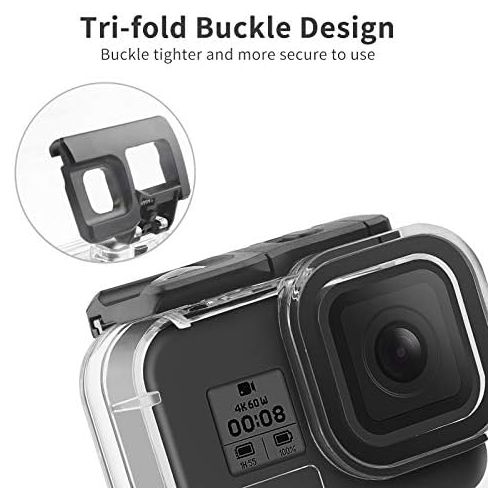  [아마존베스트]SHOOT Waterproof Case for Hero 8, Diving Case Protective Cover 45 m with Screen Protector for GoPro Hero 8