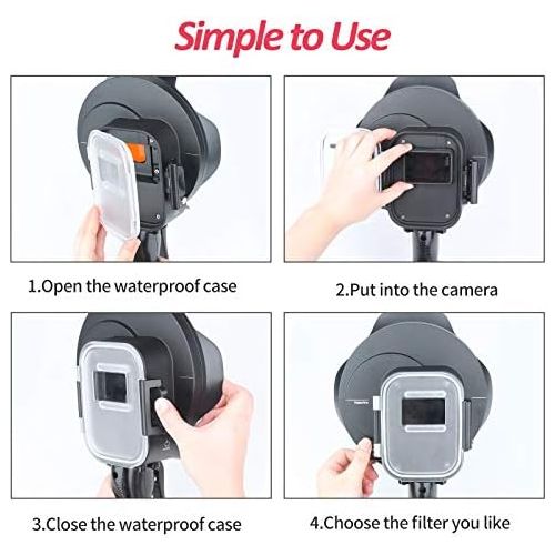  [아마존베스트]SHOOT Upgraded 5.0 Version Stabiliser Tray Dome Port for GoPro Hero (2018)/HERO6/HERO5 Black Camera 6 Inch Diving Handheld Lens Hood Dome Lens Underwater Photography