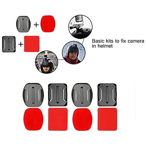  [아마존베스트]SHOOT Tonsee Adhesive Sticker Holder for GoPro Hero 9/8/7/(2018)/6/5/4 Hero Session AKASO Apeman Victure Helmet Mount Pack of 12