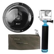 SHOOT GoPro Accessories Dome Port Diving Housing with Transparent Lens Cover, Waterproof Case and Floaty Handle Grip Underwater Photography