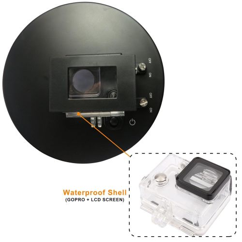  SHOOT GoPro Accessories Dome Port Diving Housing with Transparent Lens Cover, Waterproof Case and Floaty Handle Grip Underwater Photography