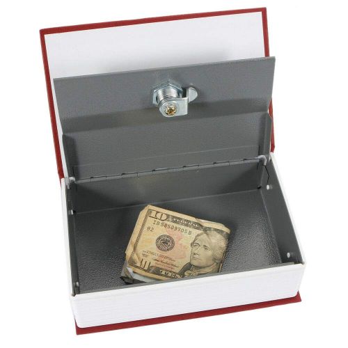  SHOPPERs CHOICE - Student Mini Hollow Dictionary Secret Red Piggy Bank Book Children Adult Home Security Locker Safe Coin Money Dollar Cash Gadgets Storage Lock Box + Key Gift Birt