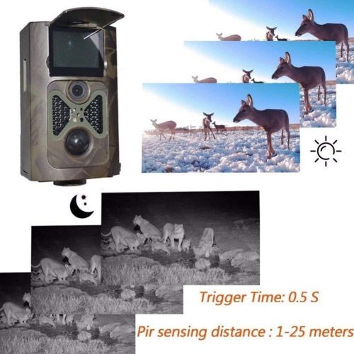  SHOULIEXJ Hd Infrared Hunting Camera Farm Forest Monitoring Wildlife Camera Farm Mountain Forest Monitoring Field Animal Detection Camera,Gray,A