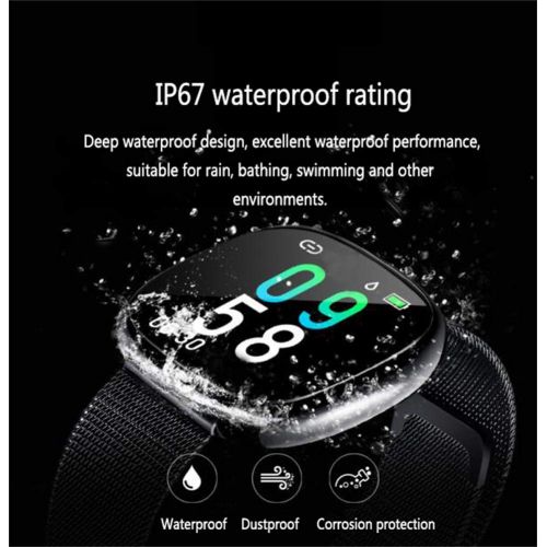  SHOULISHOU Fitness Tracker Heart Rate Monitor Tracker Smart Bracelet Bluetooth Pedometer with Sleep Monitor Smartwatch Waterproof Smart Bracelet as Calorie Counter Pedometer Watch