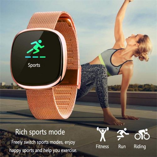  SHOULISHOU Fitness Tracker Heart Rate Monitor Tracker Smart Bracelet Bluetooth Pedometer with Sleep Monitor Smartwatch Waterproof Smart Bracelet as Calorie Counter Pedometer Watch