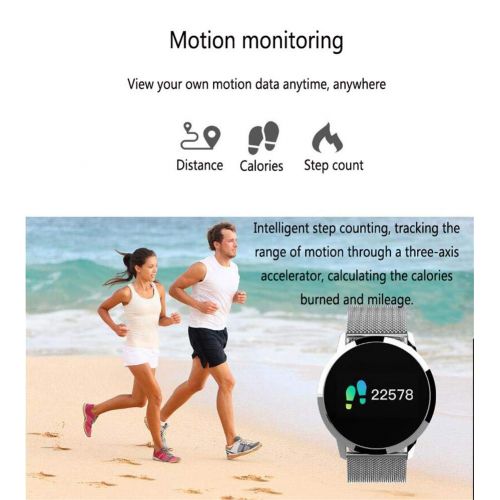  SHOULISHOU Fitness Tracker Heart Rate Monitor Tracker Smart Bracelet Bluetooth Pedometer with Sleep Monitor Smartwatch Waterproof Smart Bracelet as Calorie Counter Pedometer Watch