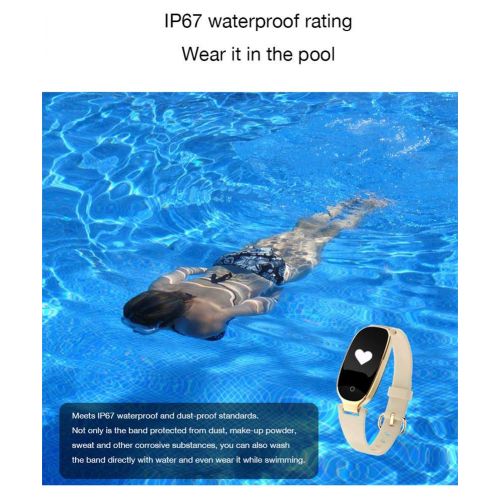  SHOULISHOU Fitness Tracker Heart Rate Monitor Tracker Smart Bracelet Bluetooth Pedometer with Sleep Monitor Smartwatch Waterproof Smart Bracelet as Calorie Counter Pedometer Watch