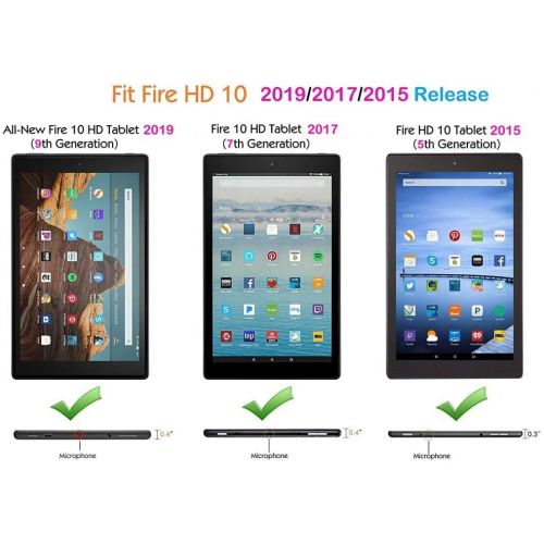  [아마존베스트]New Fire HD 10 Tablet Case 2019/2017-SHREBORN LightWeight ShockProof Kid-Proof Cover with Stand Kids Case for All New Amazon Fire HD 10 Tablet(10.1,9th/7th/5th Generation,2019/2017