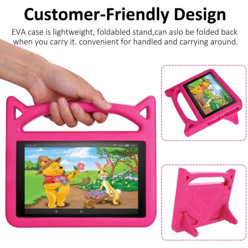  [아마존베스트]New Fire HD 10 Tablet Case 2019/2017-SHREBORN LightWeight ShockProof Kid-Proof Cover with Stand Kids Case for All New Amazon Fire HD 10 Tablet(10.1,9th/7th/5th Generation,2019/2017