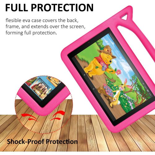  [아마존베스트]New Fire HD 10 Tablet Case 2019/2017-SHREBORN LightWeight ShockProof Kid-Proof Cover with Stand Kids Case for All New Amazon Fire HD 10 Tablet(10.1,9th/7th/5th Generation,2019/2017