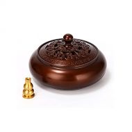 인센스스틱 SHUILV 2 in 1 Stick Incense Burner Brass Incense Holder, Alloy Cone Ash Catcher for Indoor Outdoor Use