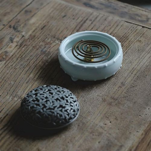  인센스스틱 SHUILV Incense Burner Small Drum Incense Burner Ceramic Stick Incense Cone Coil Incense Holder with Lid for Home Decor Yoga Spa Meditation