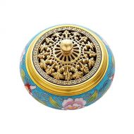 인센스스틱 SHUILV Ceramic Incense Burner with Incense Stick Holder Brass Incense Holder, Hollow and Durable with Lid, for Buddhist Halls, Temples, Bedrooms, Meditation Censer