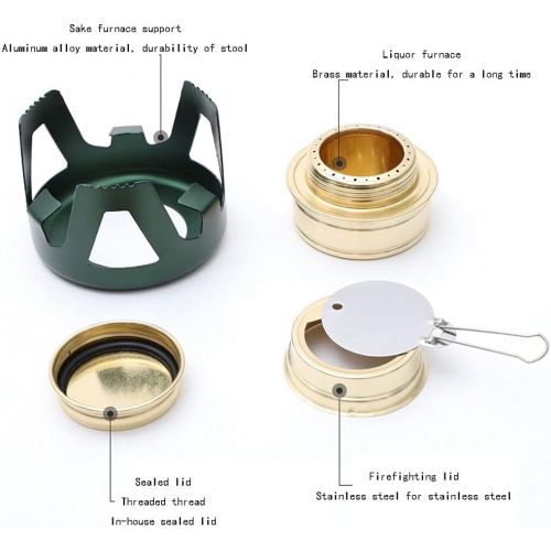  SHUBIAO Camping Stove Portable Stainless Steel Backpacking Stove Wood Burning Stoves for Picnic BBQ Camp Hiking for Outdoor Camping/Hiking/Mountaineering Cooking Green HUACHA