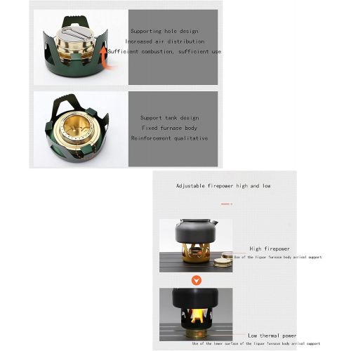  SHUBIAO Camping Stove Portable Stainless Steel Backpacking Stove Wood Burning Stoves for Picnic BBQ Camp Hiking for Outdoor Camping/Hiking/Mountaineering Cooking Green HUACHA