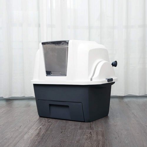  SHUX Large cat semi-Automatic Toilet Litter Box Deodorant Splash-Proof Fully Enclosed cat Sand Basin