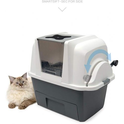  SHUX Large cat semi-Automatic Toilet Litter Box Deodorant Splash-Proof Fully Enclosed cat Sand Basin