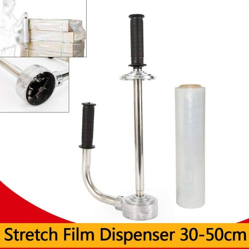  SHZICMY Portable Stretch Film Dispenser Heavy-Duty Hand Grip Manual Stretch Wrapping Machine Packing Wrapping Tool 30-50cm (USA Stock)