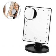 SHZONS Makeup Mirror Light Mirror with 22 LED 180º Adjustable Table Mirror Magnification Cosmetic Tool