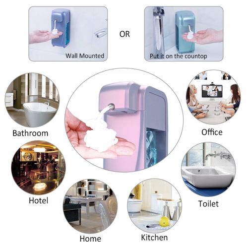  Soap Dispenser,SHZONS Automatic Sensory Foam Hand Washing Touchless Soap Dispenser with 2 Modes Adjustable & 300ML Capacity on the Bathroom & Kitchen Countertops
