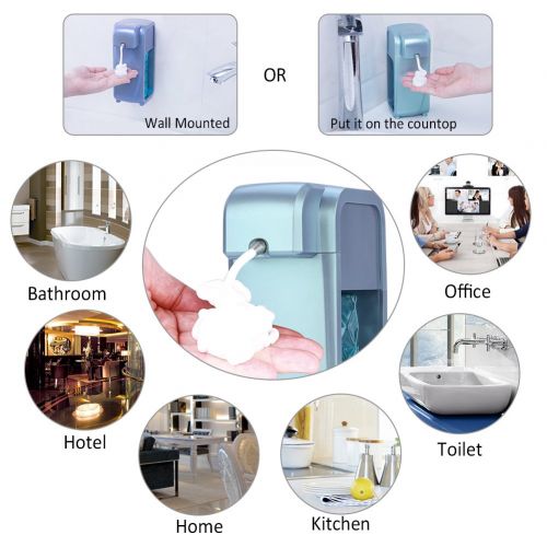  Soap Dispenser,SHZONS Automatic Sensory Foam Hand Washing Touchless Soap Dispenser with 2 Modes Adjustable & 300ML Capacity on the Bathroom & Kitchen Countertops