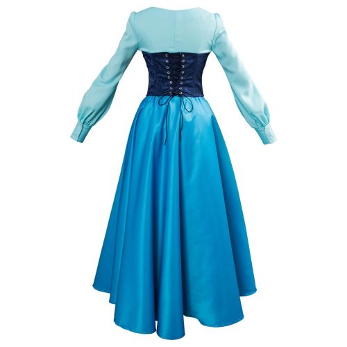 SIDNOR Women Girls Ariel Cosplay Dresses Costume Princess Party Outfit Ball Gown Uniform Blue