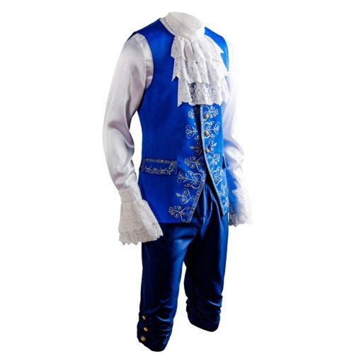  SIDNOR Beauty and The Beast Prince Dan Stevens Blue Uniform Cosplay Costume Outfit Suit