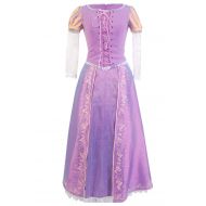 SIDNOR Tangled Halloween Cosplay Costume Princess Rapunzel Dress Ball Gown Outfit Suit