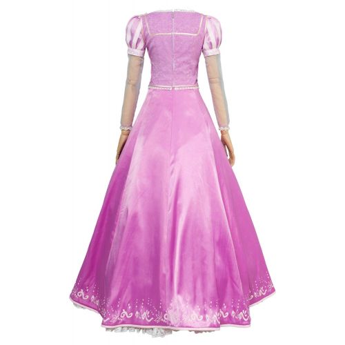  SIDNOR Tangled Halloween Cosplay Costume Princess Rapunzel Dress Ball Gown Outfit Suit
