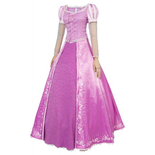  SIDNOR Tangled Halloween Cosplay Costume Princess Rapunzel Dress Ball Gown Outfit Suit