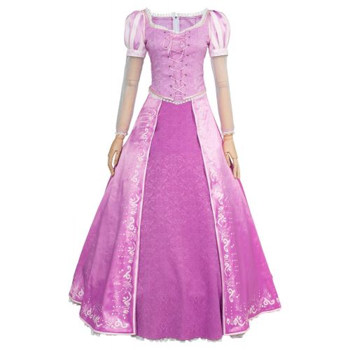  SIDNOR Tangled Halloween Cosplay Costume Princess Rapunzel Dress Ball Gown Outfit Suit