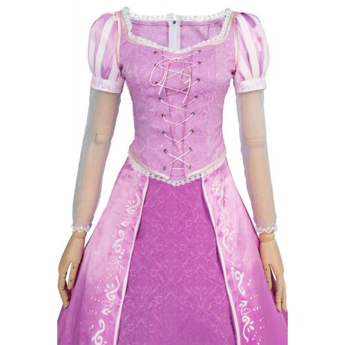  SIDNOR Tangled Halloween Cosplay Costume Princess Rapunzel Dress Ball Gown Outfit Suit