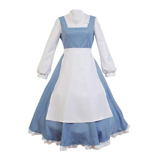  SIDNOR Beauty and The Beast Cosplay Costume Princess Belle Outfit Maid Dress Suit Ball Gowns
