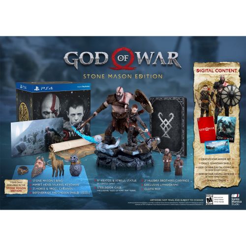  SIE Santa Monica Studio God of War Stone Mason Edition, Sony, PlayStation 4, 711719516057