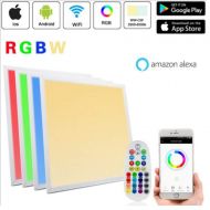 SIGEYI Smart Color Adjustment Dimmable LED Panel Light, Voice Smartphone Controlled with Amazon Alexa, Echo, Google Home and IFTTT (No Hub Required) 2x2 FT 40W RGB+2700-6500K,Wi-Fi Drop L