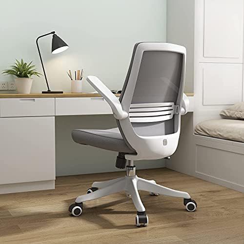  SIHOO Ergonomic Office Chair, Swivel Desk Chair Height Adjustable Mesh Back Computer Chair with Lumbar Support, 90° Flip-up Armrest (Grey)