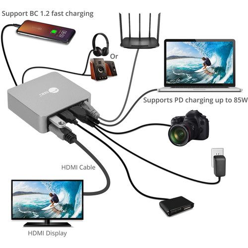  SIIG Aluminum USB Type-C Mini Docking Station