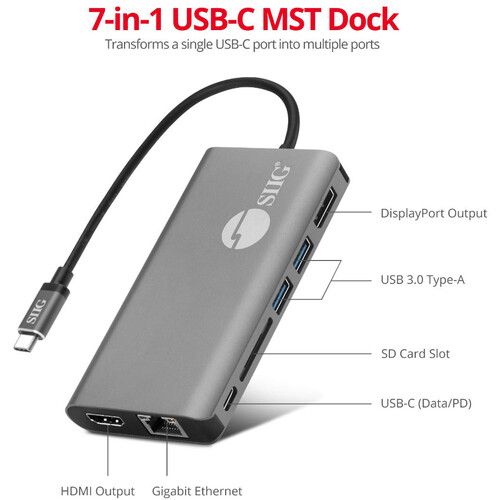  SIIG 7-in-1 MST USB Type-C Docking Station