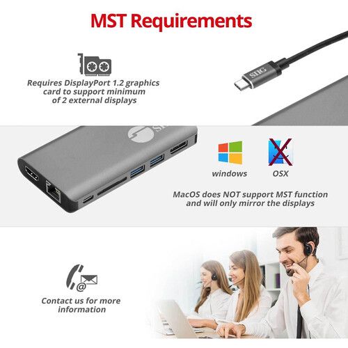  SIIG 7-in-1 MST USB Type-C Docking Station