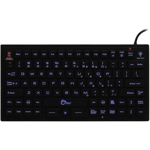  SIIG Industrial/Medical-Grade Backlit Keyboard with Pointing Device (Black)