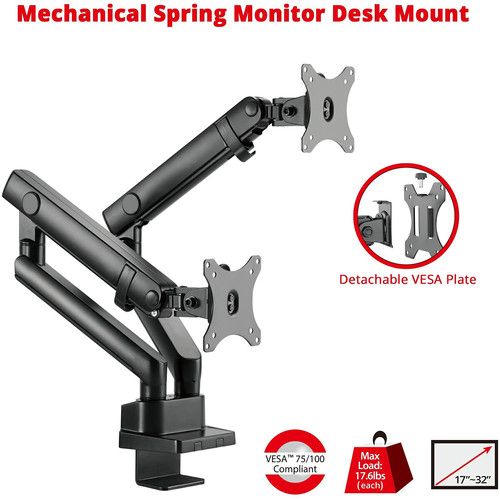  SIIG Dual-Monitor Desk Mount for 17 to 32