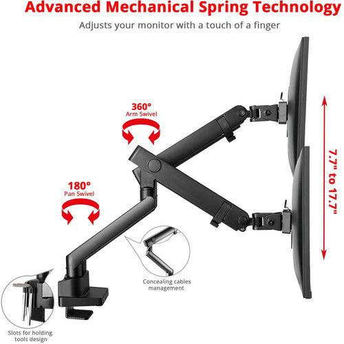  SIIG Dual-Monitor Desk Mount for 17 to 32